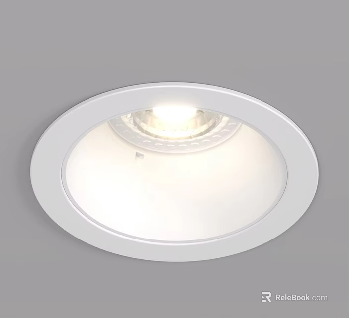Modern White Recessed LED Downlight For Home Interior Lighting Fixture 3d model 
