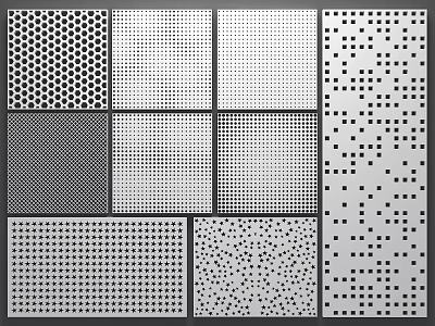 Decorative Wall Panels with Various Perforated Patterns and Modern Designs for Interior Decoration 3d model