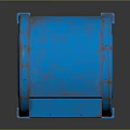 Vintage Blue Metal Mailbox With Rustic Finish And Mail Slot Design