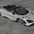 Silver Convertible Sports Car In Spacious Gray Interior With Sleek Floor