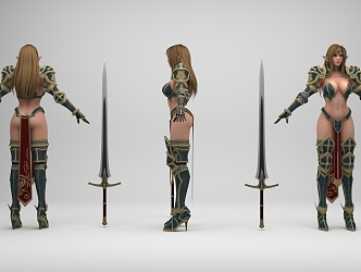 Modern Game Role Game Role Warrior 3d model