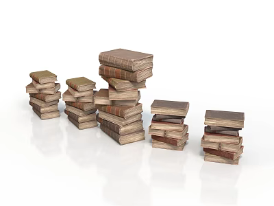 Stacked Books in Various Heights as Essential Household Items for Daily Use 3d model Stacked Books in Various Heights as Essential Household Items for Daily Use 3d model
