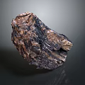 Natural Stone Wood Piece Featuring Intricate Texture and Brown Black Color Tones