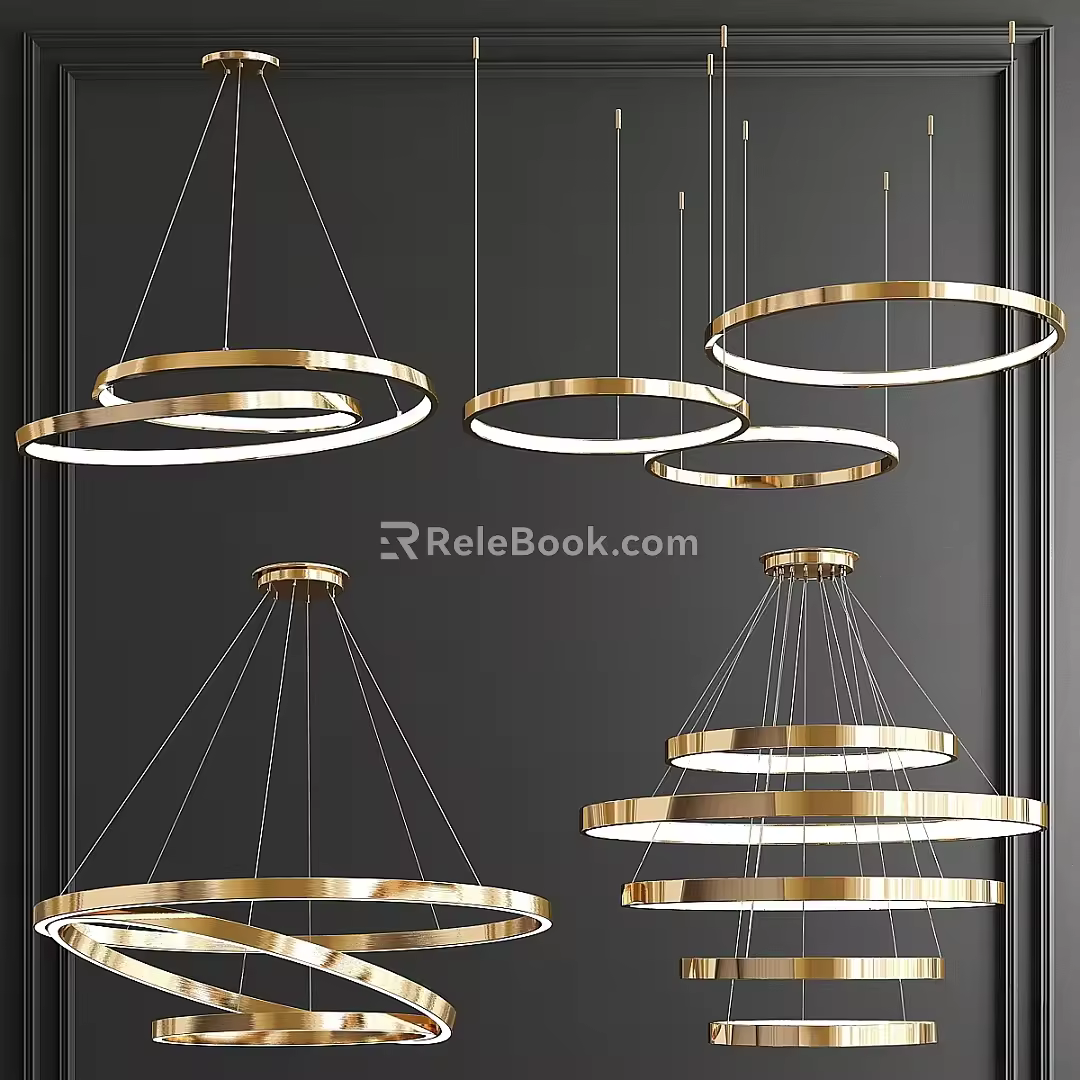 Modern chandelier ring series endon writable 3d model