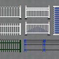 Various Outdoor Fence Types With White Green Blue Colors and Different Designs