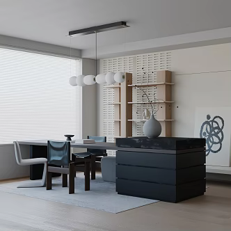 Modern dining table 3d model
