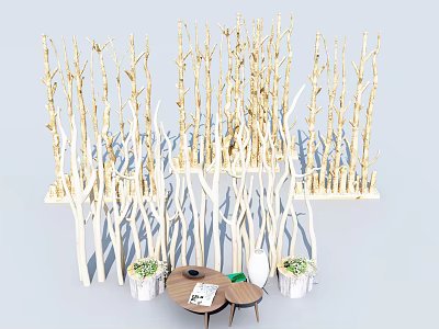 modern trunk tree trunk wood 3d model