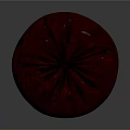 Classic Red Round Tufted Upholstered Stool With Three Wooden Legs Design