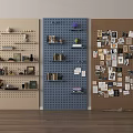 Stylish Pegboard Wall Panels Featuring Various Decorative Hangings And