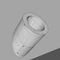 Stainless steel urinal bucket 3d model