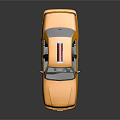 Yellow met TAXI Cab With Roof Sign And Reflective Body Design