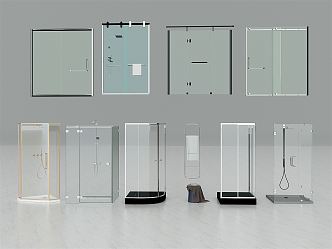 Modern Shower Room Sanitary Ware Glass Shower Room Shower Room Combination 3d model