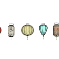 Traditional Decorative Lanterns With Floral Patterns Various Designs And Intricate Handmade Details