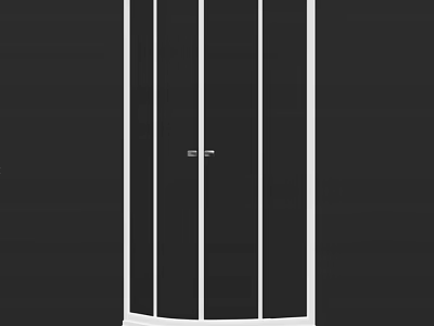 White Modern Room Divider With Vertical Lines For Stylish Interior Space Separation 3d model