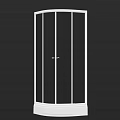 White Modern Room Divider With Vertical Lines For Stylish Interior Space Separation