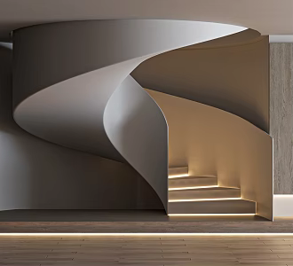 modern revolving staircase 3d model
