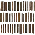 Various Types of Stone and Wood Samples with Different Textures and Colors Arranged Neatly