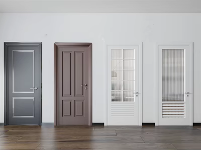 Jianou swing door single door bedroom door kitchen door 3d model