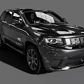 Black Sporty SUV Car With Sleek Body Design Front Grille Headlights And Alloy Wheels