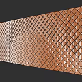 Modern Feature Wall With Grid Pattern Metal Construction And Perforated Details 3d model