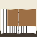 Screen Rear Screen Folding Screen 3d model