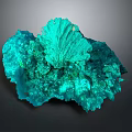 Natural Turquoise Green Malachite Crystal Cluster With Fan Shaped Crystalline Structure