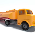 Yellow Building Blocks Toy Tanker Truck with Classic Design and Black Wheels