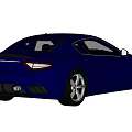 Blue Sports Car With Sleek Exterior Design And Modern Luxury Styling