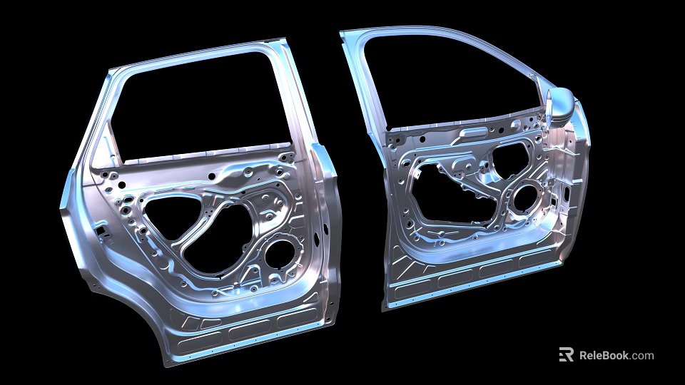 Car Door Frame Metal Structure Components for Automotive Vehicle Parts 3d model 