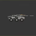 Military Armored Combat Vehicle With Long Cannon And Reinforced Steel Body Design