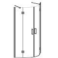 Modern Shower Sauna Design With Curved Glass Enclosure And Metal Frame