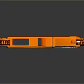 Orange And White Portable Audio Device With QUIET Screen Branded Strap Buttons And Speaker