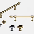 French Handle Simple Door Handle Cabinet Door Handle Cabinet Door Handle Round Handle 3d model