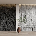 rubble stone background wall stone wall stone wall 3d model