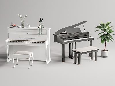 Modern Piano 3d model