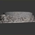 Stone Decorative Bowl With Textured Base And Smooth Interior For Home Use
