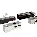 Bar Island Counter Combination 3d model