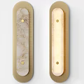 Modern Wall Lamp With Marble Texture Gold Frame And Soft Lighting Design 3d model
