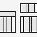 modern sliding window 3d model