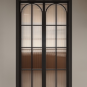 French style glass door swing door kitchen door balcony door sliding door 3d model