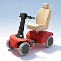 Electric Toy Car with Red Body Beige Seat for Kids Simple Design