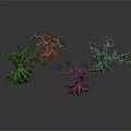 Natural Wood and Stone Decorative Sculptures with Twisted Branch Details and Textures