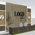 New Chinese Reception Desk Sales Office Reception Desk 3d model