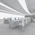 Modern Command Hall Monitor Command Hall 3d model