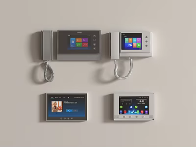 Modern video intercom phone ban 3d model