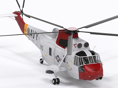 Sea King helicopter gunship 3d model