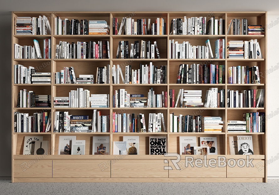 Modern bookcase bookcase book combination model