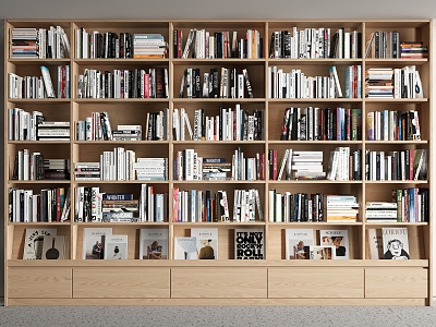 Modern bookcase book combination model