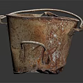 Modern bucket iron bucket mud bucket cement bucket 3d model