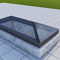 Single Family Villa Exterior Featuring Marble Skylight And Glass Roof Design